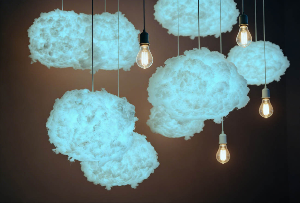 Ночник облачко из гирлянд