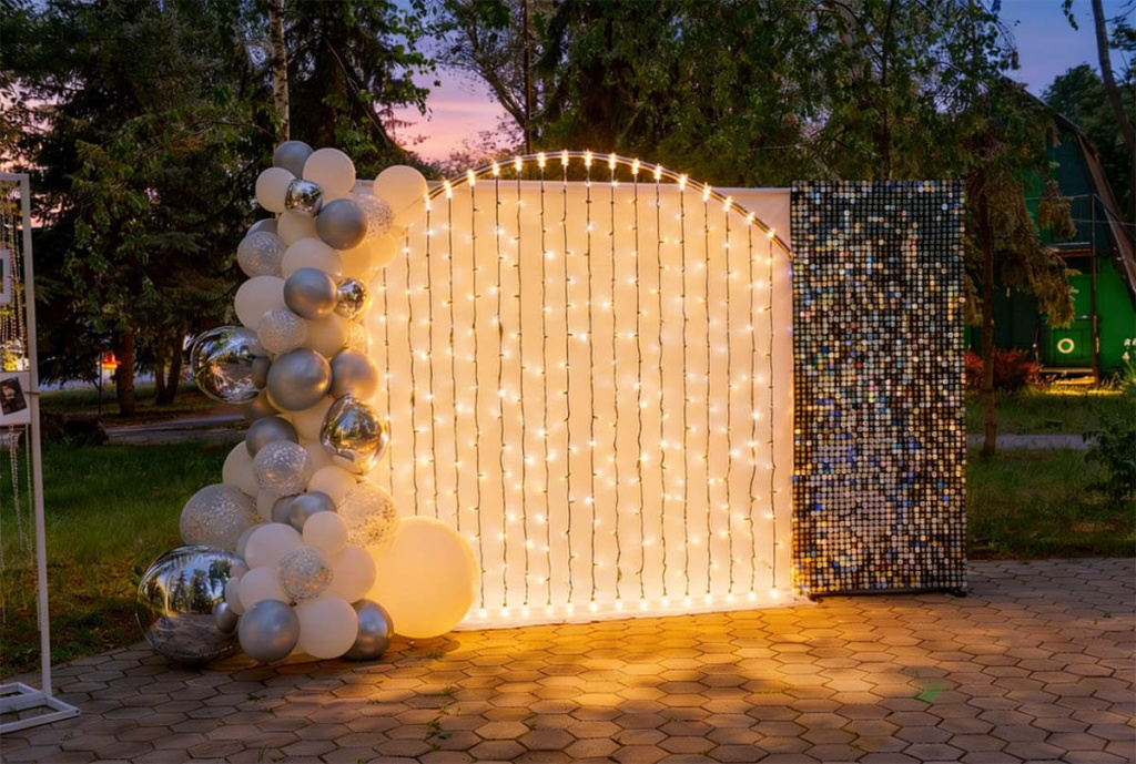 Светодиодный занавес для фотозоны