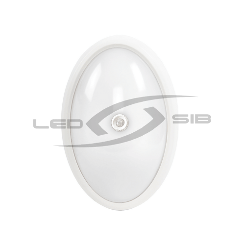 Светильник влагозащищённый СПП-Д-2402 12Вт 230В 4000К 960Лм IP65 240х160мм с датчиком ОВАЛ