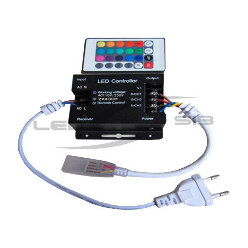 контроллер ls для ленты rgb smd 5050 (220v) с ик-пультом 24 кнопки, 1440 w (до 100 м) ac110-240v Контроллер LS для ленты RGB SMD 5050 (220V) с ИК-пультом 24 кнопки, 1440 W (до 100 м) AC110-240V