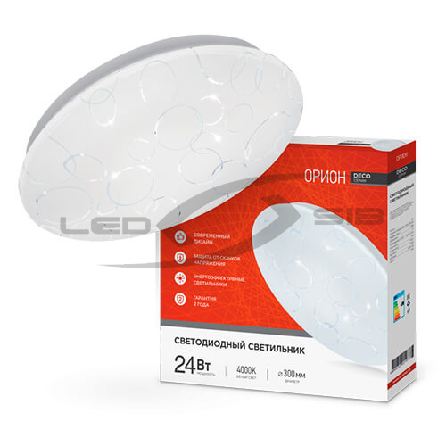 Светильник cд DECO 24W 1560Lm 330х55 мм ОРИОН IN HOME