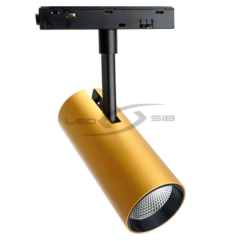 Светильник сд трековый низковольтный 10W, 35 градусов, золото MGN303