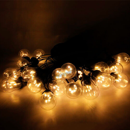 Ламполайт LS 10 метров, 20 ламп G45 0,3 W, белый каучук 3,3 мм IP 65