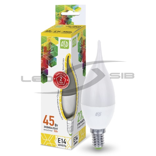 Лампа сд LED-СВЕЧА на ветру-standard 5.0W 230V Е14 400Lm 