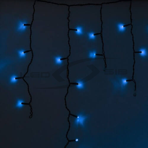 Бахрома светодиодная LS 2,4х0,6м IP65 88LED, провод черный ПВХ, 220V