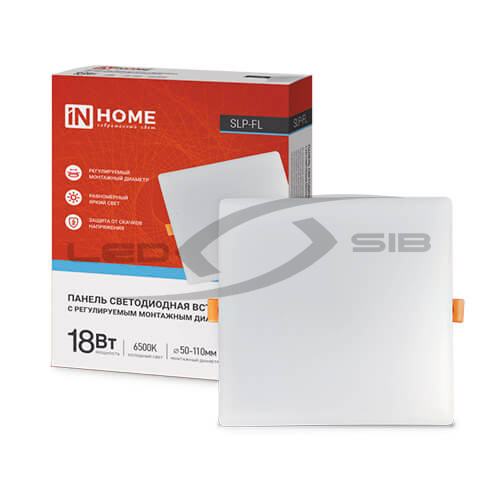 Панель светодиодная встраиваемая SLP-FL 24W 230V 2160Lm 170 мм белая IN HOME