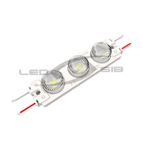 светодиодный модуль ls с линзой pro smd 3030/3led 75х20х11 max 2,8w, 330lm,ip65, 15*45°, пр. 8,5 см  Светодиодный модуль LS с линзой PRO SMD 3030/3LED 75х20х11 max 2,8W, 330Lm,IP65, 15*45°, пр. 8,5 см 