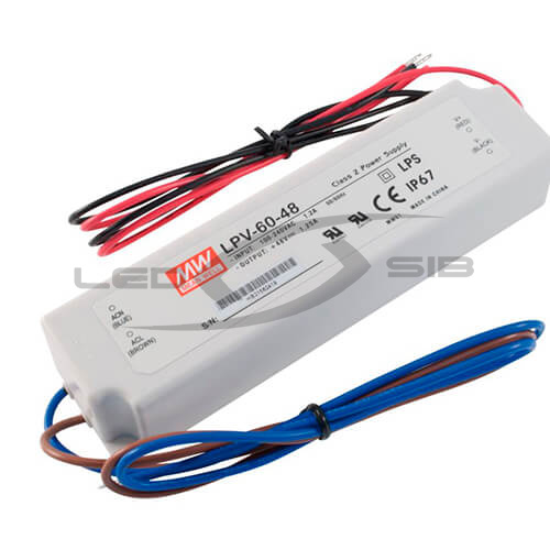 Блок питания Mean Well LPF-60-48, 162.5x42.5x32мм