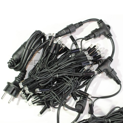 дождь светодиодный ls, 10 нитей, 1х2м, 220v, черный провод без контроллера Дождь светодиодный LS, 10 нитей, 1х2м, 220V, черный провод без контроллера