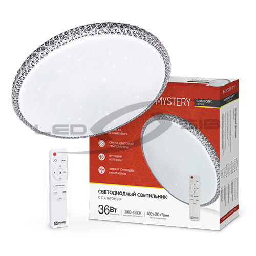 Светильник cд COMFORT MYSTERY 36 Вт 230V 3000-6500K 2900Lm 400x70 мм  с пультом IN HOME
