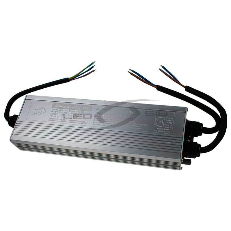 Блок питания влагозащищенный LS серии Slim 600W DC 24V AC 110-250V 25A(алюм) 275*76*39 IP67 HH 5 Y