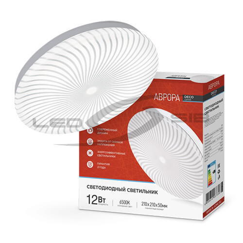 Светильник cд DECO 12W 4000К 780Lm 210х50мм АВРОРА IN HOME