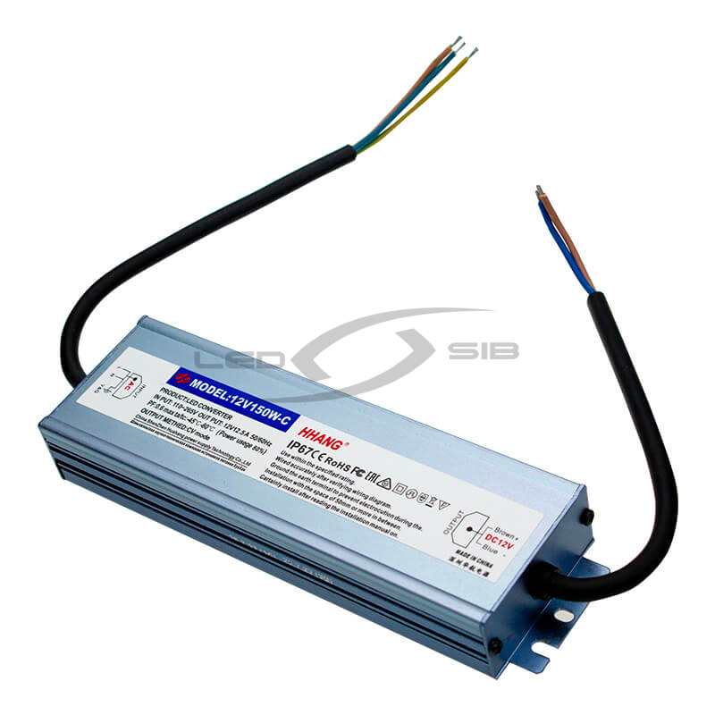 блок питания влагозащищенный ls slim 150w dc12v ac 170-250v 12a (алюм) 172*56*24мм 3y ip67 hh Блок питания влагозащищенный LS Slim 150W DC12V AC 170-250V 12A (алюм) 172*56*24мм 3Y IP67 HH