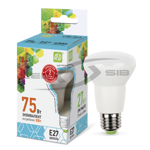 лампа сд led-r63-standard 8.0w 220v е27 720lm Лампа сд LED-R63-standard 8.0W 220V Е27 720Lm
