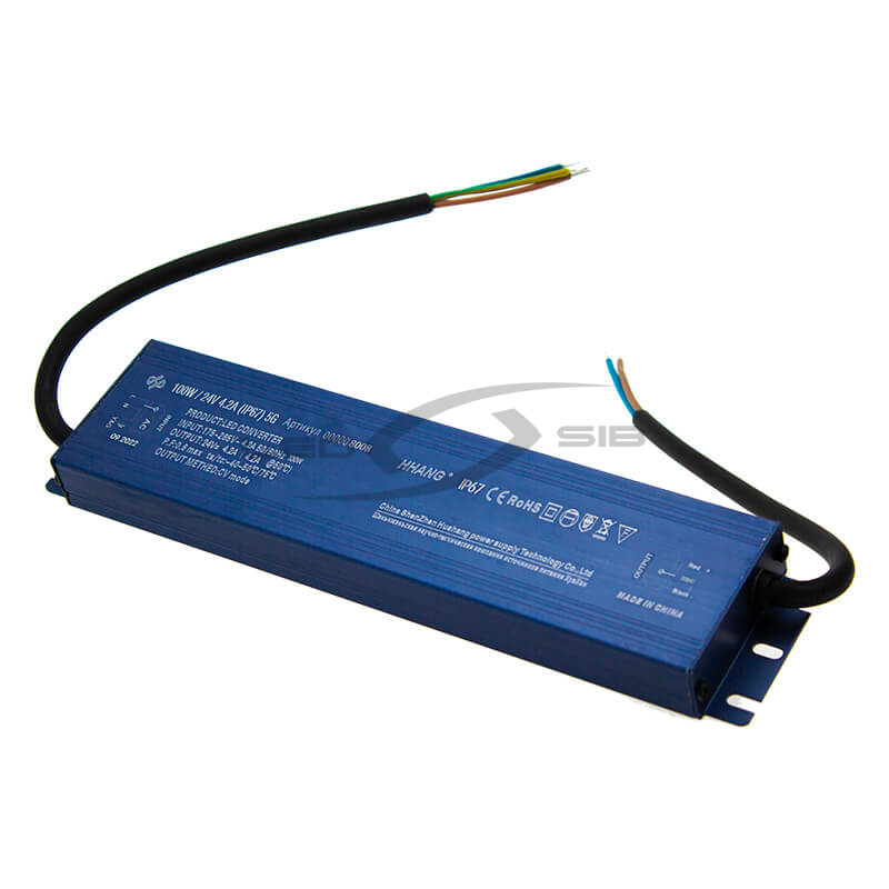 Блок питания ЛУЧ влагозащищенный LS серии Slim 100W DC 24V AC 110-250V 4.2A (алюминий)220*53*18 IP67