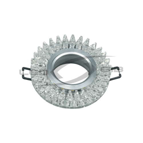 Светильник встраиваемый MR16R-R12L-crystal под лампу JCDR GU5.3 с подсветкой Прозрачный/Хром IN HOME