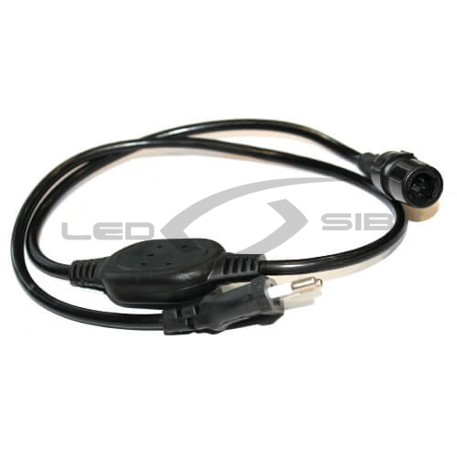 сетевой шнур ls с вилкой и диодным мостом для дюралайта 3 жилы 13мм  85см. (круглый) ip67  Сетевой шнур LS с вилкой и диодным мостом для дюралайта 3 жилы 13мм  85см. (круглый) IP67 