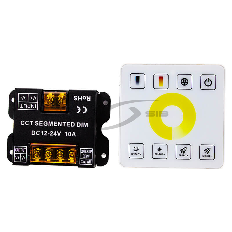 Контроллер LS для Led ленты W+WW (CCT) Touch с сенсорной панелью 2 канала*5А  50-240W 10А DC12-24V