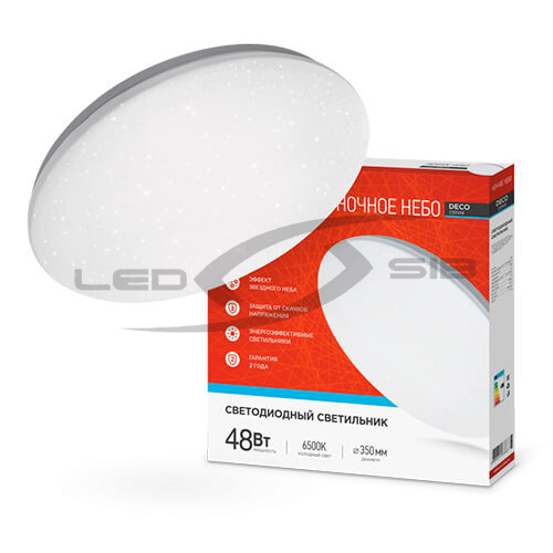 Светильник cд DECO 48W  3120Lm 350х55мм НОЧНОЕ НЕБО IN HOME
