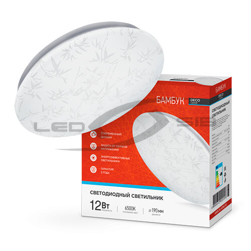 Светильник cд DECO 12W  780Lm 210мм БАМБУК IN HOME