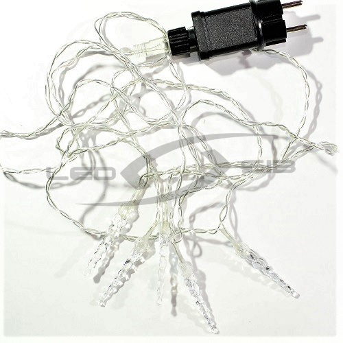 гирлянда сосульки led ls, 220v 6 см высота (спайка 5шт)  длина 3м, драйвер в комплекте для помещения Гирлянда сосульки LED LS, 220V 6 см высота (спайка 5шт)  длина 3м, драйвер в комплекте для помещения
