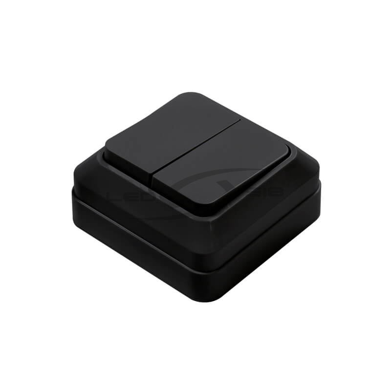 Выключатель накл 2кл BOLLETO черный 7023В