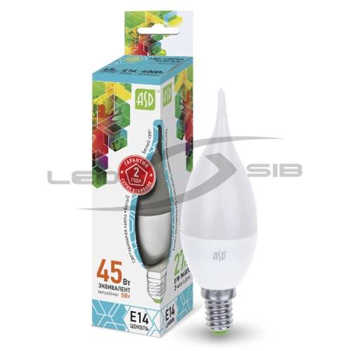 лампа сд led-свеча на ветру-standard 5.0w 230v е14 400lm  Лампа сд LED-СВЕЧА на ветру-standard 5.0W 230V Е14 400Lm 