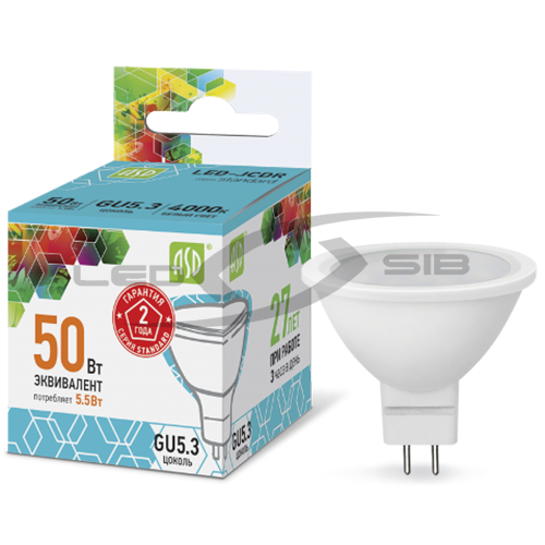 лампа сд led-jcdr-standard 5.5w 230v gu5.3 495lm Лампа сд LED-JCDR-standard 5.5W 230V GU5.3 495Lm