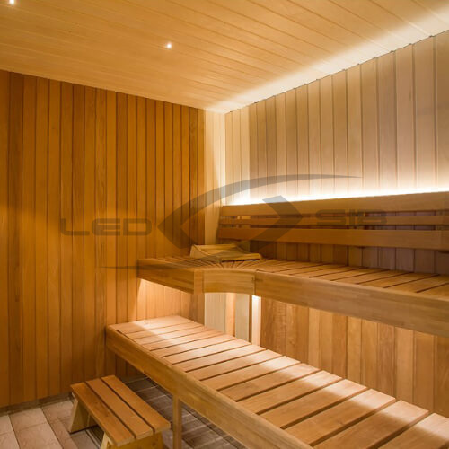 Термостойкая светодиодная лента для сауны и бани LS SMD 2835/180 LED 24V 12мм 12W/m IP68 3,5 см реза